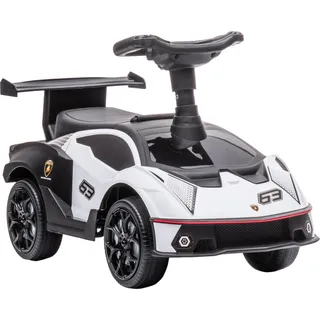 aiyaplay Rutschauto, Kinderfahrzeug, Rutschfahrzeug mit Stauraum, Hupe und Motorgeräusch, farblich in Weiß und Schwarz, ideal für drinnen und draußen Aosom.de