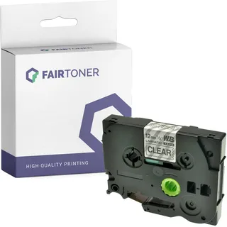 Kompatibel für Brother P-Touch H 100 R (TZE-131) Schriftband 12mm/8m Schwarz auf Transparent