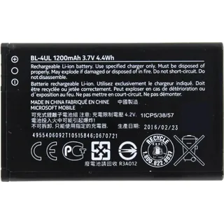 Nokia Original Akku für Nokia BL-4UL | 3.7 Volt | 1200 mAh | 4.44 Wh Li-Ion Akku - Schwarz