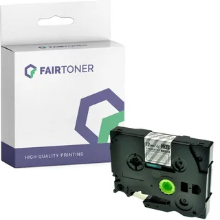 Kompatibel für Brother P-Touch H 100 R (TZE-135) Schriftband 12mm/8m Weiss auf Transparent