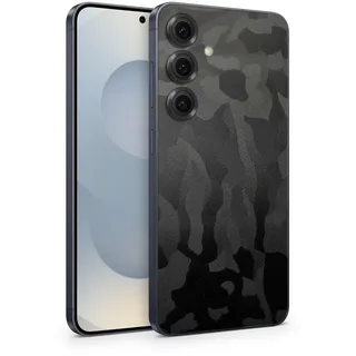 TF Skins Skins kompatibel mit Samsung Galaxy S25 & S25 Ultra, Skin Schutzfolie 360° Full Coverage oder Back Only (Back Only, Shadow Black, S25)
