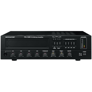 Monacor PA-1200 ELA-Verstärker 120W 3-Kanal 4-Zonen