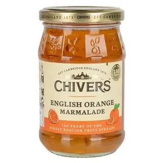 Chivers Fruchtaufstrich English Orange, vegan, 25% Fruchtgehalt, im Glas, 340 g