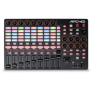 Akai Professional APC40 MKII - USB-MIDI Controller für 1:1 Mapping mit Ableton Live Lite mit 5x8 Clip Launch Matrix, Reglern und Fadern, professionelles Softwarepaket