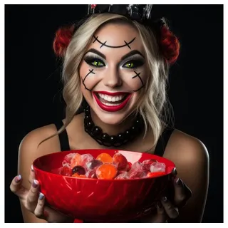 aricona Kontaktlinsen farbige Fasching, Halloween Funlinsen Kostüm,