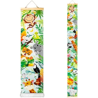 HIFOT Messlatte Kinder, Tier Meßlatte Kinder Wachstumsmesser Messleiste für mädchen Jungs Kinderzimmer Wand Dekorationen 190cm * 20cm