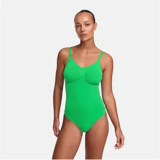 cfab (creamy fabrics) Bodysuit Sculpting Shapewear mit Slip-Poison Green-S (1-tlg) Figurformend grün S