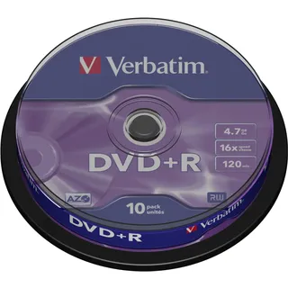 Verbatim DVD+R 4.7GB 16x 10er Spindel