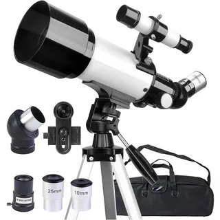 luxuskollektion Teleskop für Erwachsene Kinder Anfänger 70mm Aperture 400mm Refraktor