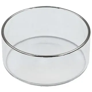 holfeuer crystal design Teelichthalter für Maxi-Teelichter Klarglas mit 18k Platinrand Ø 60mm Ø Transparent