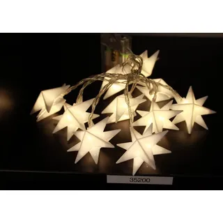 FHS International FHS, LED-Lichterkette 10 Sterne warmweiß 6/18h Timer