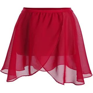 BallettröCke Mit Seitenschlitz Ballett-Tanzröcke for Mädchen, Chiffon, elastische Trainingskleidung, grundlegendes klassisches Tanzkleid for Bühnenauftritte, Tanzkostüm Fur BallettröCke(Red,M)