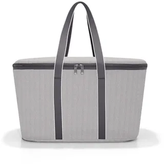 reisenthel coolerbag Herringbone Grey - Kühltasche aus hochwertigem Polyestergewebe – Ideal für das Picknick, den Einkauf und unterwegs