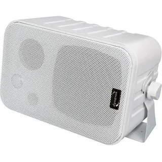 Dynavox 3-Wege mit Halterung für Wandmontage, Paar, Kleiner Surround-Lautsprecher für Heimkino, Weiss