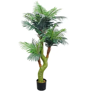 Decovego Künstliche Palme Kunstpalme Kunstpflanze Palme künstlich wie echt Plastikpflanze Cycuspalme Balkon Deko Dekoration 165 cm hoch