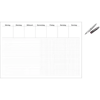 Papier Notiz-Schreibtischunterlage / Größe: 60x42cm / 30 Blatt + LED Touchpen Kugelschreiber