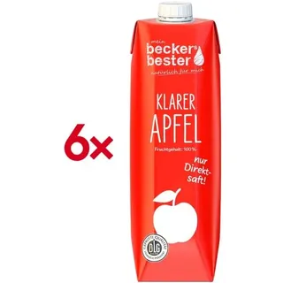 Beckers Bester KLARER APFEL Direktsaft 6x 1,0 l