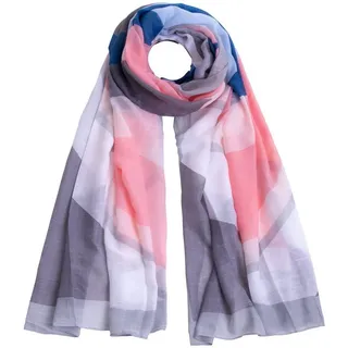 Faera Modeschal, Damen Schal gemustert weich und leicht Damenschal grau