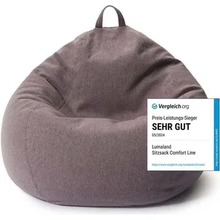 Lumaland Sitzsack Comfort dunkelgrau 250l)