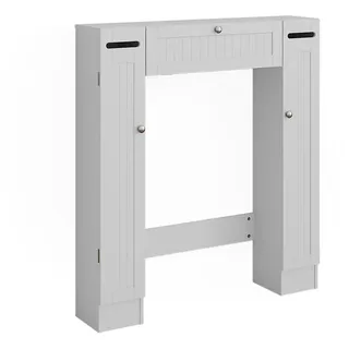 Vicco Toilettenschrank Bianco Weiß 89 x 99 cm mit 2 Toilettenpapierspendern