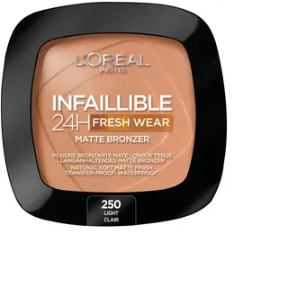L'Oréal Paris - Langanhaltender Bronzer-Puder – wasserfest – unfehlbar 24H Fresh Wear – Farbe: klar (250) – 26,4 g