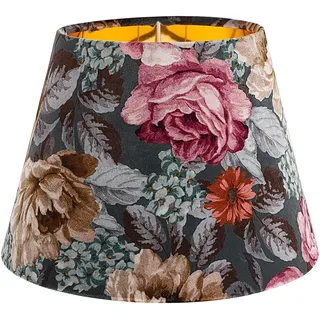 Housoutil Lampenschirm Blumenmuster, Vibranter Blumenmuster Lampenschirm Aus Stoff Für Tischlampen E27 Fassung 25cm Elegantes Für Schlafzimmer Wohnzimmer Und Büro Farbenfrohes Design Stilvolle Beleuch