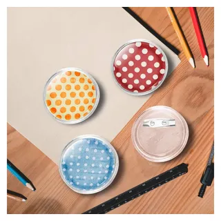 vidaXL Button-Set mit Anstecknadel 100 Stk. Acryl 37 mm