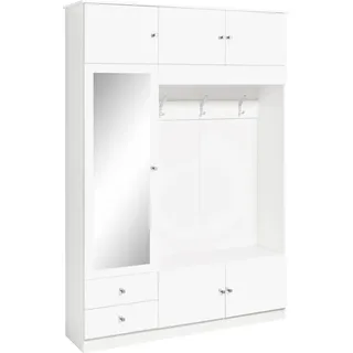 borchardt Möbel Kompakta Garderobenschrank 140 x 36 x 202 cm weiß