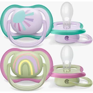 Philips AVENT ultra air Schnuller 2er-Pack 0-6m, Grün/Lila