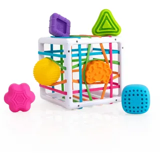Fat Brain InnyBin Spielzeug, Kinder Vorschulspielzeug, Lernspielzeug, Formsortierer, Spielzeug für Babys, Spielzeugbaukästen, Frühentwicklungsspielzeug für Babys ab 18 Monaten und älter