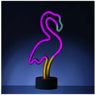 MARELIDA LED NEON Figur FLAMINGO Neonlicht Neonschild Leuchtfigur Batteriebetrieben USB 30cm