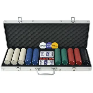 vidaXL Poker Set mit 500 Chips Aluminium