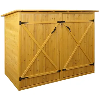 MCW 1er-Fahrradgarage H60 Fahrradbox Geräteschuppen Gerätehaus MVG Abschließbar 152x184x98cm Braun