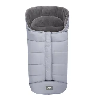 LAT Universelle Fußsack für Kinderwagen, Baby Winterfußsack Kinderwagen, Wasserdicht und Winddicht, Kapuze mit Kordelzug Universal Fußsack für Babyschale Buggy (A, Grau)