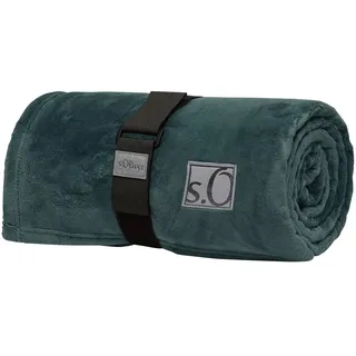 Kuscheldecke Kuschelsoft 150 x 200 cm Polyacryl Blau, Grün Petrol