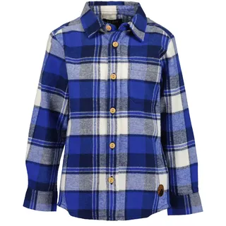 blue seven Langarmhemd BLUE SEVEN, Kinder, Gr. 98, N-Gr, blau (ultramarin), Web, Obermaterial: 100% Baumwolle, kariert, regular fit, Hemden