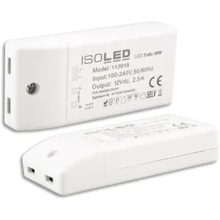 ISOLED LED Trafo 12V/DC, 0-30W, kompakt, SELV