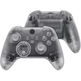 ExtremeRate Case & Buttons für Xbox Core Controller, DIY-Ersatz Front Hülle/Backplate/Tasten/Joysticks Set, Custom Full Gehäuse Skin Cover Zubehör für Xbox Series X/S Controller-Transparent