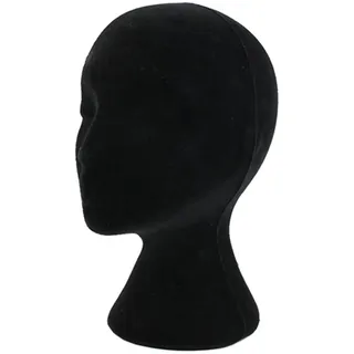 Männlicher Kopfmodell, Schaumstoff-Mannequin, Kopfmodell zur Präsentation von Perücken, Haaren, Hüten, Schaumstoff-Mannequin (schwarz, Einheitsgröße)