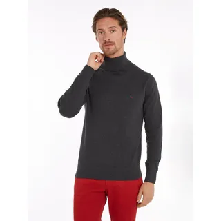 Tommy Hilfiger Rollkragenpullover mit Logo-Stitching Modell »PIMA ORG CTN CASHMERE ROLL Neck Gr. L