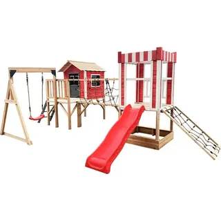 Home Deluxe Spielpark WUNDERLAND Rot inkl. Schaukel und Rutsche