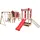 Rot inkl. Schaukel und Rutsche
