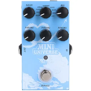 M-VAVE Overdrive Gitarrenpedal, Gitarrenpedal-Effektor, Reverb-Effektor, digitale Modellierung, DC9V/Typ-C, 2 Stromversorgungsmethoden, Blau