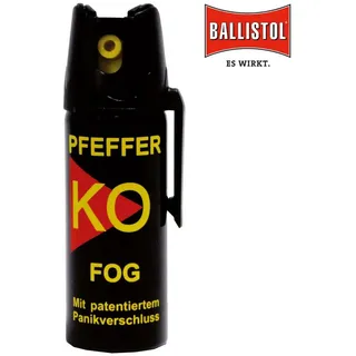 Ballistol Marderspray BALLISTOL Pfeffer-KO-Spray FOG, Tierabwehrspray 50ml, FOG-Sprühnebel für hohe Trefferquote, Pfeffer-KO Spray zur Abwehr aggressiver Tiere beim Joggen