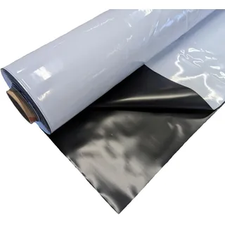 Konege Silofolie, Abdeckfolie, Gartenfolie, Baufolie, Siloplane - Breite 4,0m x Länge 10,0m, schwarz/weiß