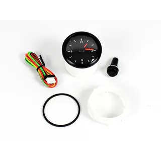 Zusatzinstrument Cockpit Uhr 52mm weiße LED-Beleuchtung analoge Zeit Anzeige 12V