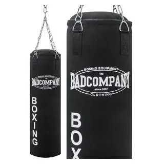 Bad-Company Boxsack Canvas ungefüllt, 1,8 kg, für Kinder & Erwachsene, 80 cm, mit Stahlkette zum Aufhängen