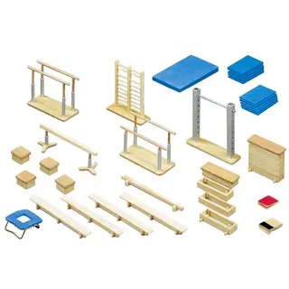 Sport-Thieme Taktiktafel Turnhallen-Modell Mini, Komplette Hallenausstattung
