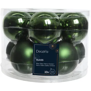 Kaemingk Weihnachtsbaumkugeln dunkelgrün