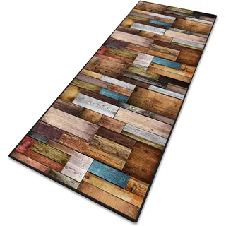 MENGH Teppichläufer Meterware KüChenläUfer rutschfest Teppiche Modern 6mmBenutzerdefinierte Länge für Wohnzimmer, Flur, Büro, Schlafzimmer, Küche, Esszimmer gekettelt - 60x200cm